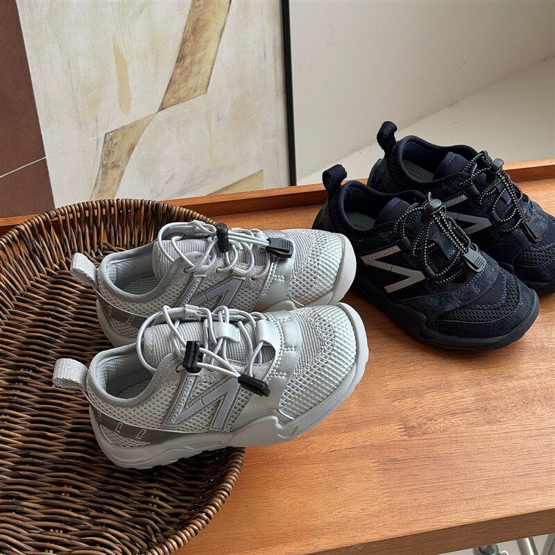 2025春夏新款儿童透气网鞋男童运动鞋女童轻便薄底慢跑鞋休闲鞋子