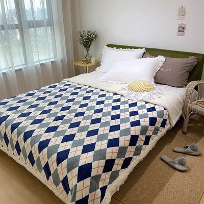 2023年新款小尺寸盖毯被套毛毯两用F学生宿舍专用毛毯盖被加厚冬