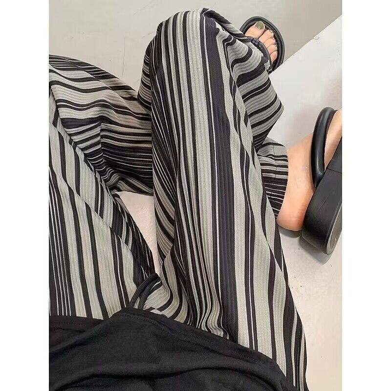 孕妇冰丝阔腿裤女夏季薄款2023新款垂感宽松黑白条纹休闲拖地长裤,孕妇装/孕产妇用品/营养,孕妇休闲裤,淘宝优惠券,粉丝福利购,淘宝优惠卷