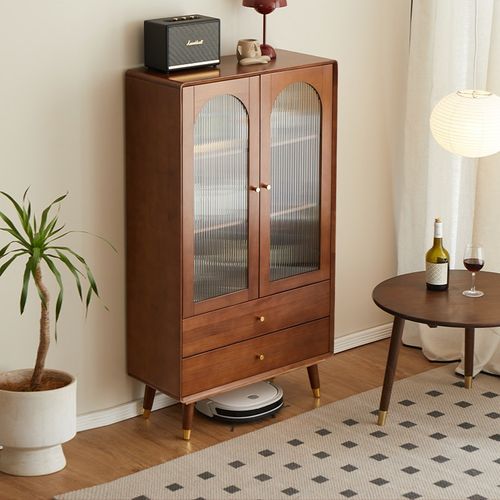 实木餐边柜现代简约客厅靠墙储物收纳置物架家用厨房酒水茶水柜子