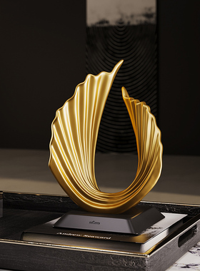 办公室装饰品摆件轻奢高档酒柜电视柜客厅展示柜玄关样Z板间工艺