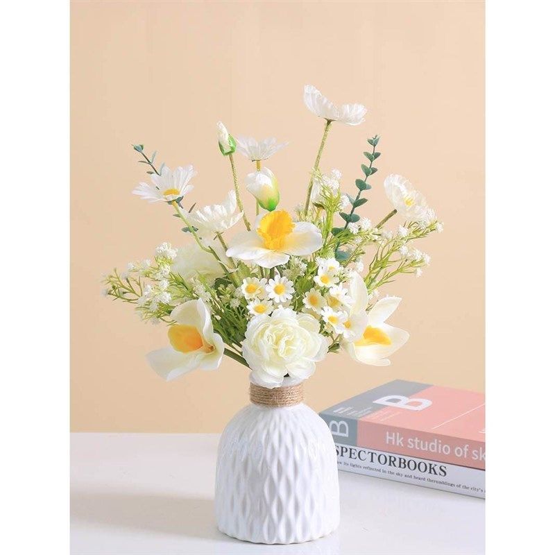 冰箱上的装饰空调面适合品风客厅防真花摆件高假设网红小型茶几放