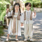 壮族苗族宝宝表演服 少数民族风服装 汉服男童春秋季 中国风儿童唐装