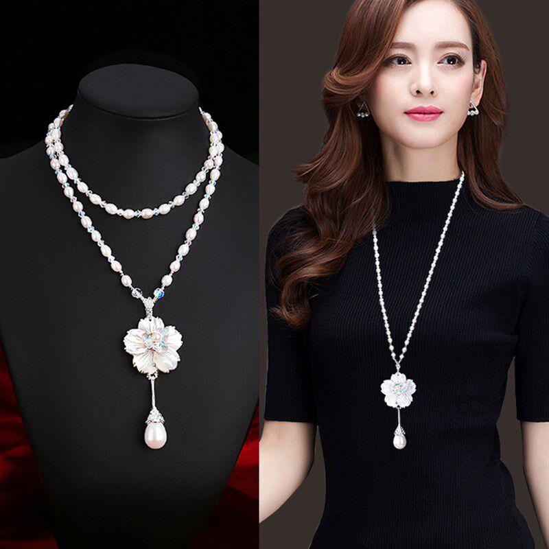 毛衣链长款2020年新款女百搭秋冬高档配饰吊坠挂件珍珠项链装饰品