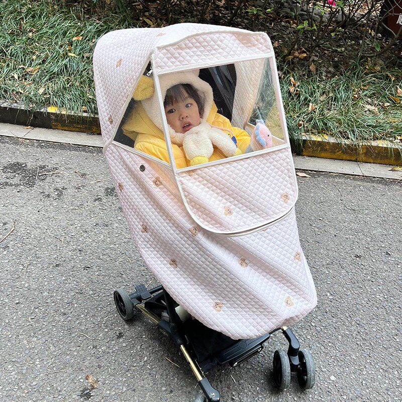 遛娃神器儿童推车保暖罩婴儿车秋冬防风防雨罩轻便可折叠通用配件