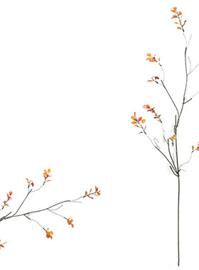 仿真榕树叶枯枝插假树枝装饰客厅秋色干枝艺造