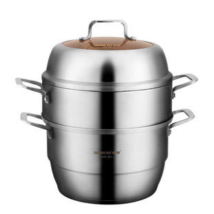 金钥匙蒸锅三层多层蒸馒头层加厚二层家用电磁炉