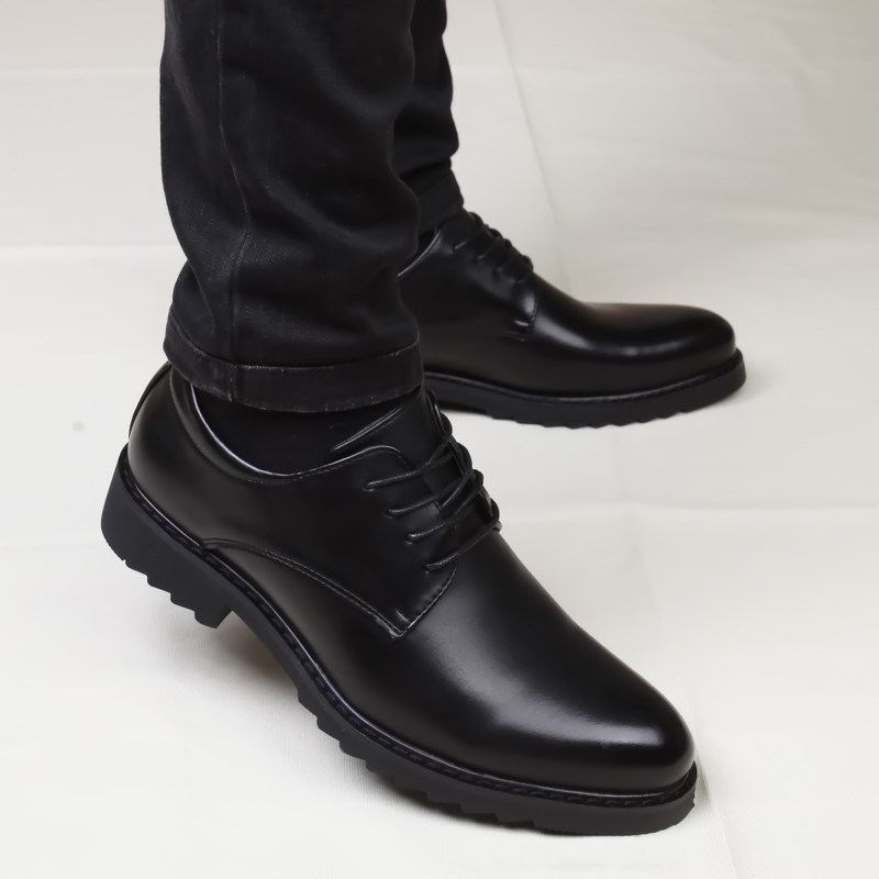皮鞋男韩版尖头商务休闲皮鞋春秋男士H英伦系带内增高男鞋婚鞋黑,流行男鞋,单鞋,淘宝优惠券,粉丝福利购,淘宝优惠卷