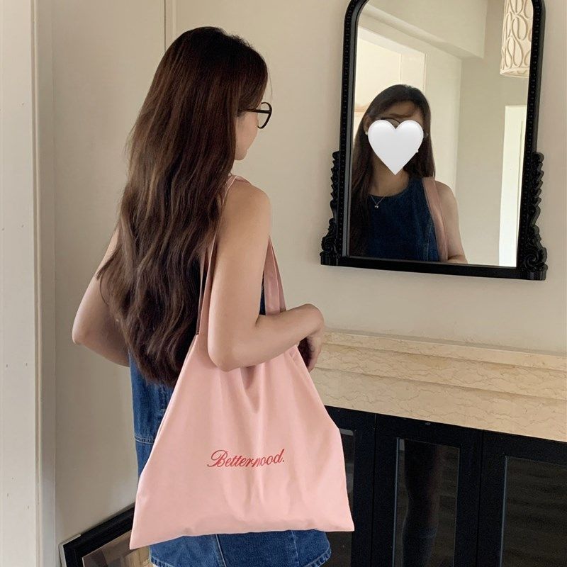 定制款~简约单肩帆布包女2024新E款夏季手提帆布袋设计感小众包包,箱包皮具/热销女包/男包,时尚帆布包,淘宝优惠券,粉丝福利购,淘宝优惠卷