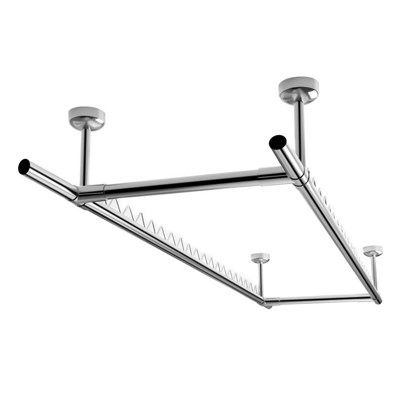 晾衣杆阳台顶装304不锈钢固定式晾衣H架防风衣杆吊顶式杆式晒衣架,收纳整理,晾晒杆,淘宝优惠券,粉丝福利购,淘宝优惠卷