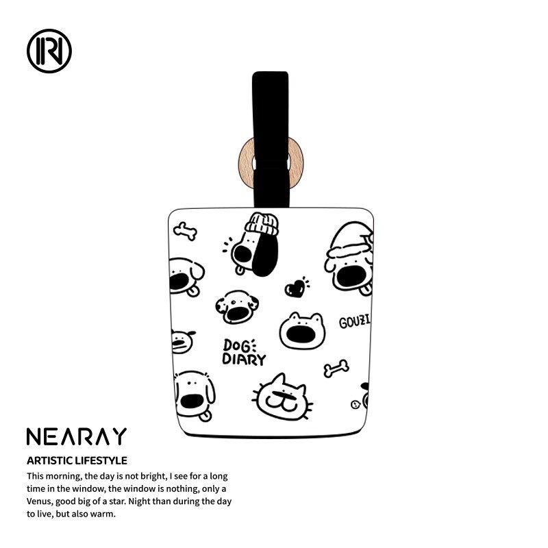 尼睿x吃盐的鱼 黑白简约水桶包可爱狗子手提包Q儿童帆布包礼品布,箱包皮具/热销女包/男包,通用款女包,淘宝优惠券,粉丝福利购,淘宝优惠卷