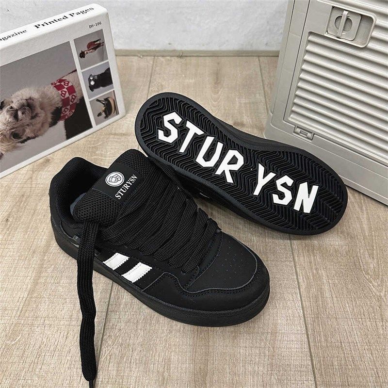 男鞋2024新h款秋季透气运动休闲板鞋子男士百搭厚底增高面包小白,流行男鞋,休闲板鞋,淘宝优惠券,粉丝福利购,淘宝优惠卷