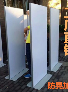 丽屏展架立式f广告架铝合金门型80x180海报架立牌KT板立式落地水