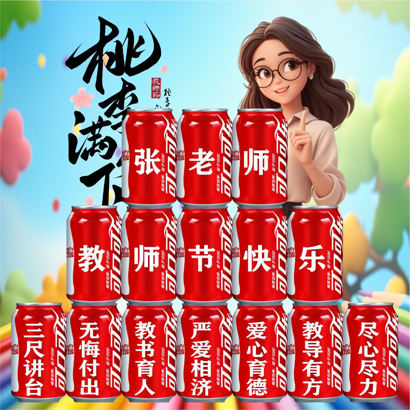 教师节可乐定制送老师创意礼物