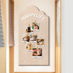 照片墙相框展示墙毛毡板墙背景板羊毛毡板相片相册挂墙软木板家庭