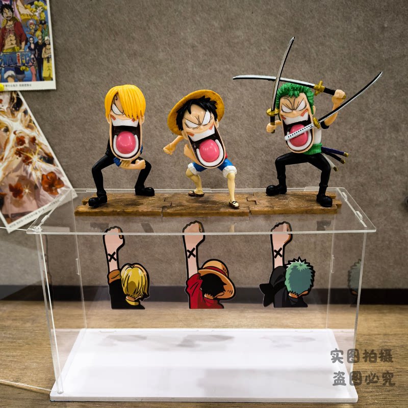 海贼王饥饿三人组路飞索隆山治手办桌面摆件生日礼物送男朋友同学