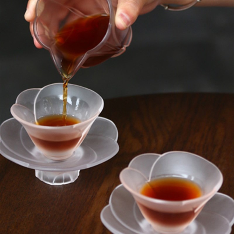 心缘堂琉璃茶器余香盏托主人杯茶托功夫茶具品茶杯V带杯垫碟礼盒