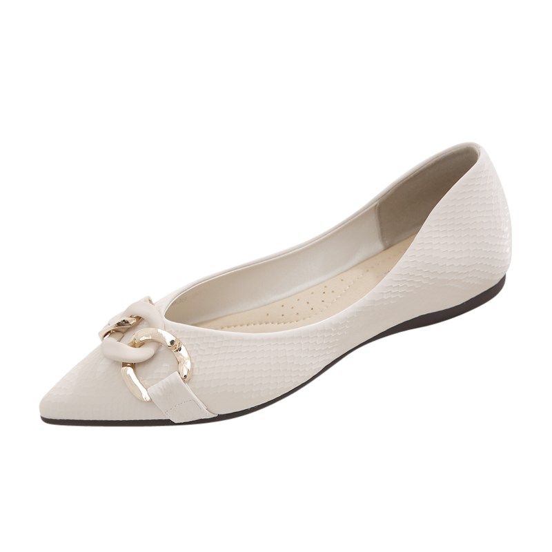 尖头单鞋b女平底2024新款春秋季百搭瓢鞋夏浅口黑色淑女软底豆豆,女鞋,浅口单鞋,淘宝优惠券,粉丝福利购,淘宝优惠卷