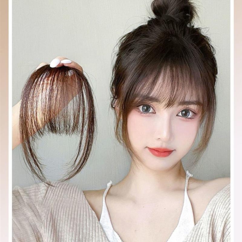 红隐形头帘夏刘海女网真发无痕刘海超薄假前额假发假发片空气自然