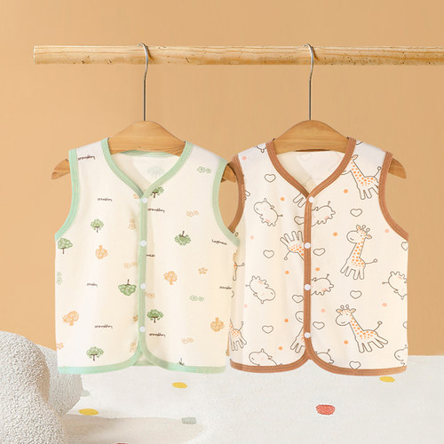 婴儿马甲春秋外穿纯棉宝宝背心秋款儿童新生儿小马夹秋季款男女童
