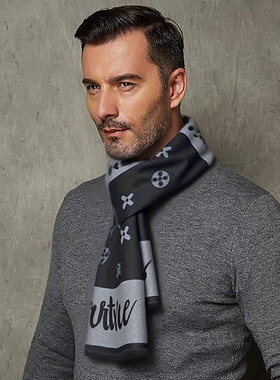 2025爆款男士围巾秋冬季加厚保暖礼盒装休闲高档百搭围脖舒适防寒