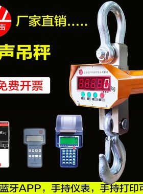 上海友声电子吊秤吊钩秤挂秤行车秤1T2T3T5吨10吨无线吊秤OCS-5T