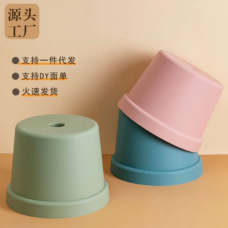 新款 ~塑料熟胶凳子加厚成人家用防滑小板凳圆凳矮凳脚椅子朔胶登