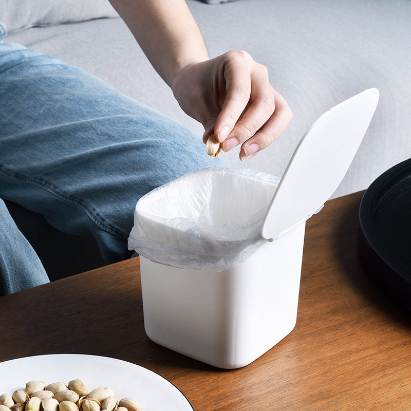 带盖防尘洗衣凝珠收纳盒 家用杂物整理盒杂物桶 塑料装洗衣粉盒子