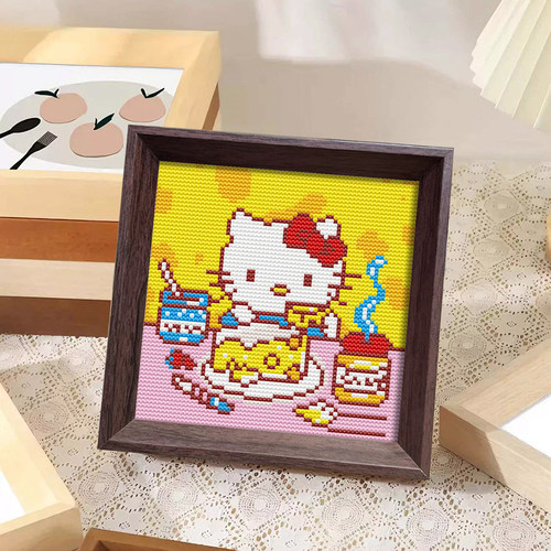 【凯蒂猫】十字绣2025新款线绣带框摆台小幅初学者diy手工绣刺绣