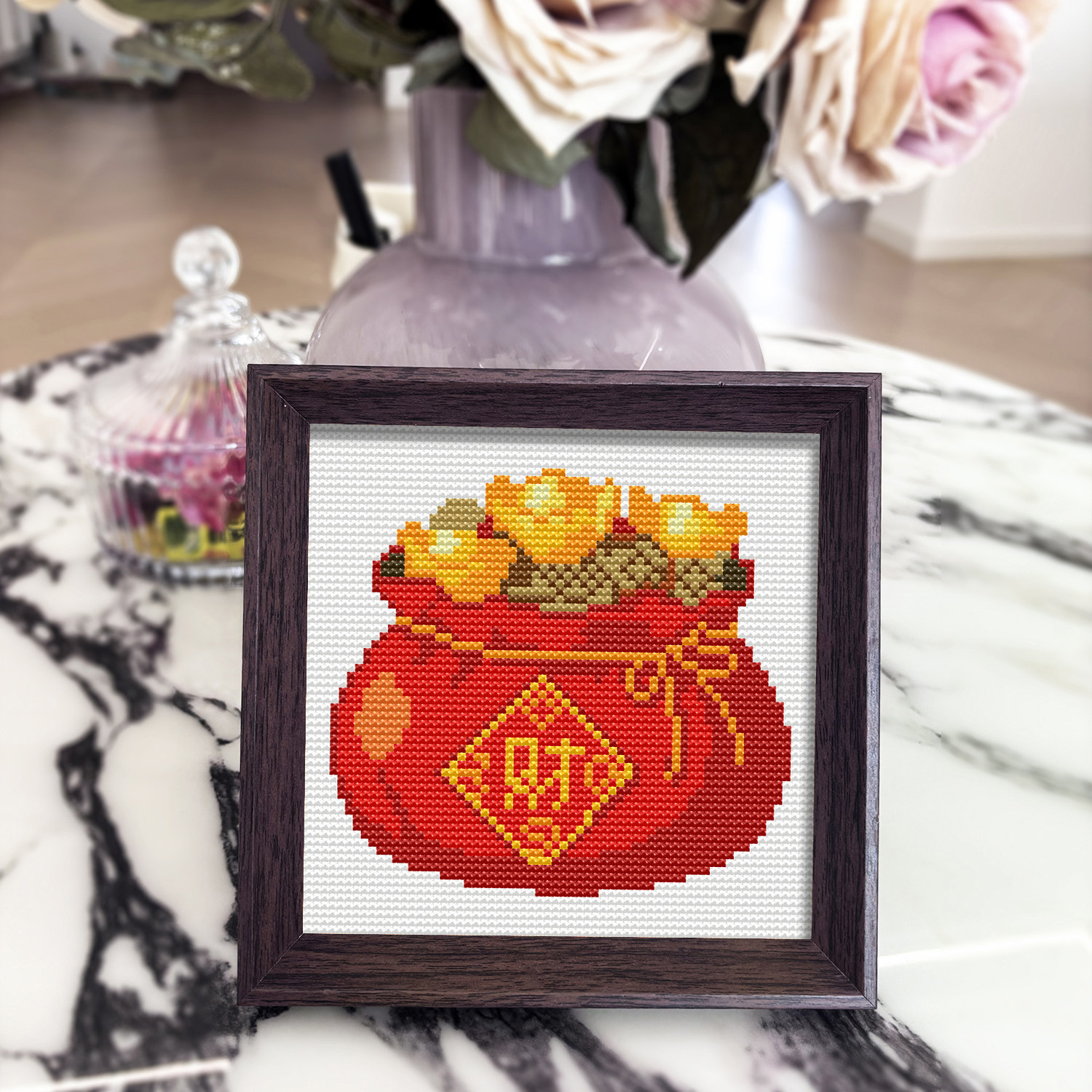 【财包福袋】十字绣2026新款线绣带框摆台小幅初学者diy自制刺绣,居家布艺,十字绣套件,淘宝优惠券,粉丝福利购,淘宝优惠卷