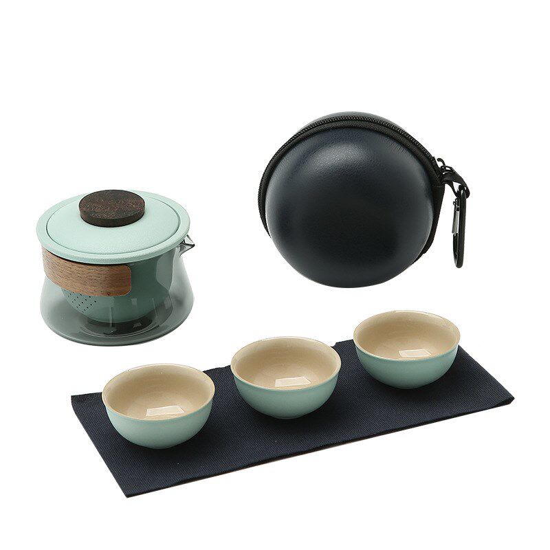 便携式旅行茶具小套装快客杯户外露营功夫泡茶壶商务活动礼品LOGO