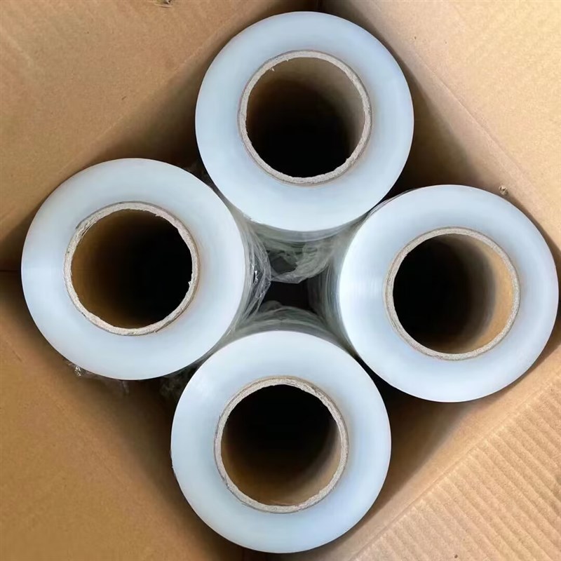 缠绕膜现货工业拉伸缠绕膜pe透明运输打包保护膜自粘缠绕40斤