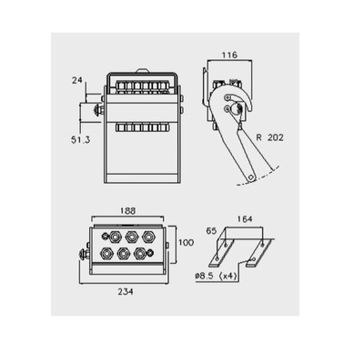 倍润Faster多路同步连接P606系列六路同步连接快速接头尺寸 06