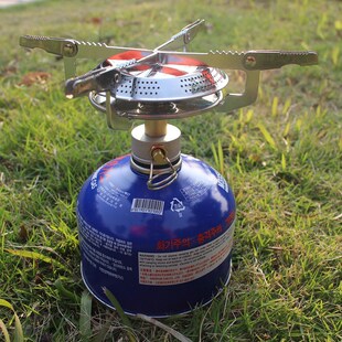跨境新品 户外野营炉头炉具 圆盘炉头 一体式气炉 大火力盘式炉头