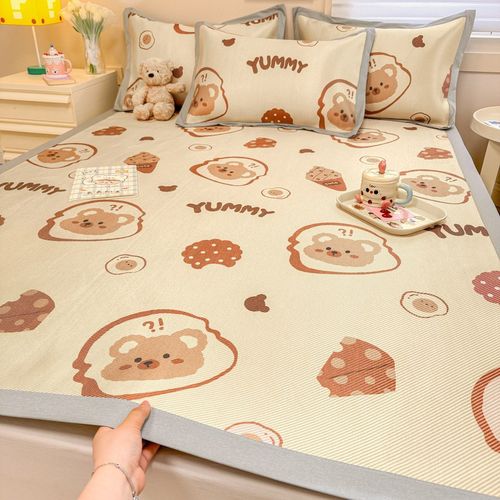 新款冰丝凉席夏季2025新款夏天藤席子宿舍单人藤竹席草席冬夏两用