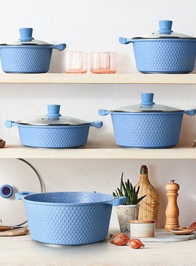 跨境厂家直销铝制砂光锅18-24锅具套装双层烹饪蒸锅pots