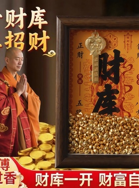 财库摆件相框补财补库套装