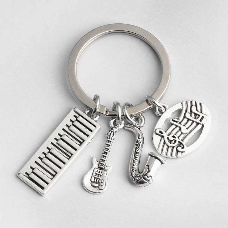 New Music Keyjchain Musicians Pianist Key Ring Piano Keyboar