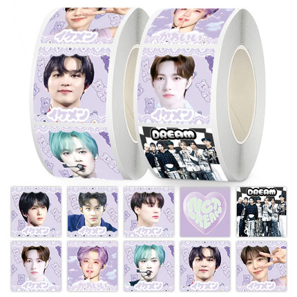 男团Nctdream卷卷贴纸ins高颜值帅气zen周边帅照封口贴画diy手帐