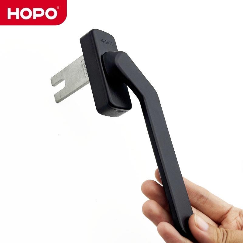 HOPO断桥平开窗玻璃窗户把手全铝合金拨叉拨插拉手窗锁歪把扁执手