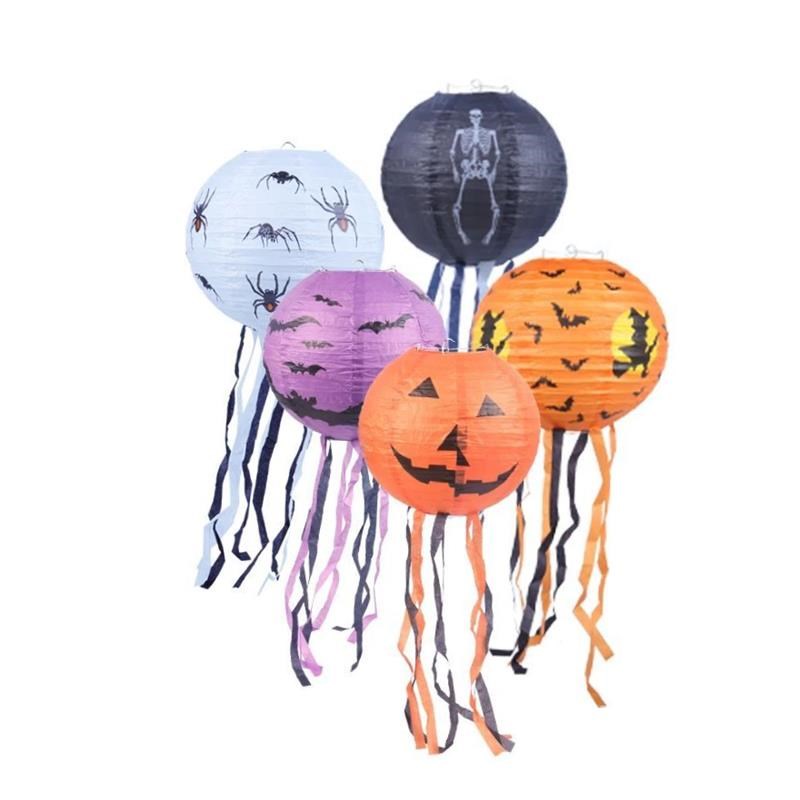 3pcs Halloween Decorations zPaper Pumpkin Lanterns Hanging