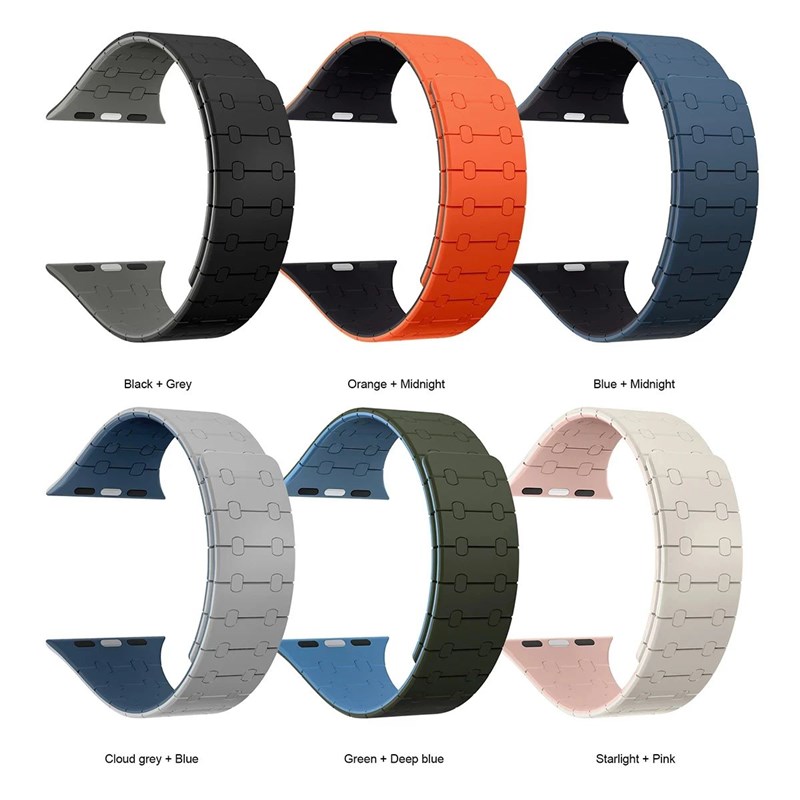 Magnetic Silijcone Strap For Apple Watch Ultra band 49mm 45m