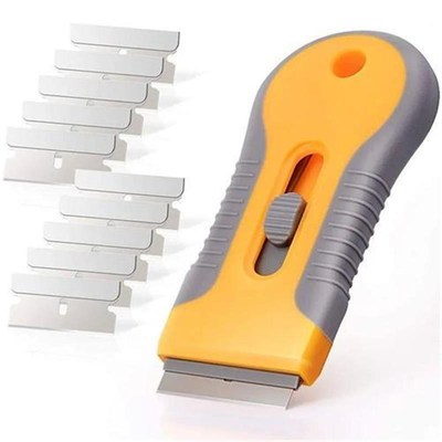 Glue Removal Blade Glass Oven Razor Scraper Plastic Han.dle
