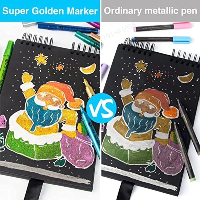 12Color Acrylfic Paint Pens Metallic Markers Set for Rock Pa