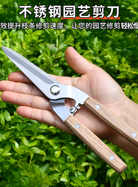 不锈钢园艺剪刀花艺师插花剪刀园艺剪刀修枝剪家用工具神器