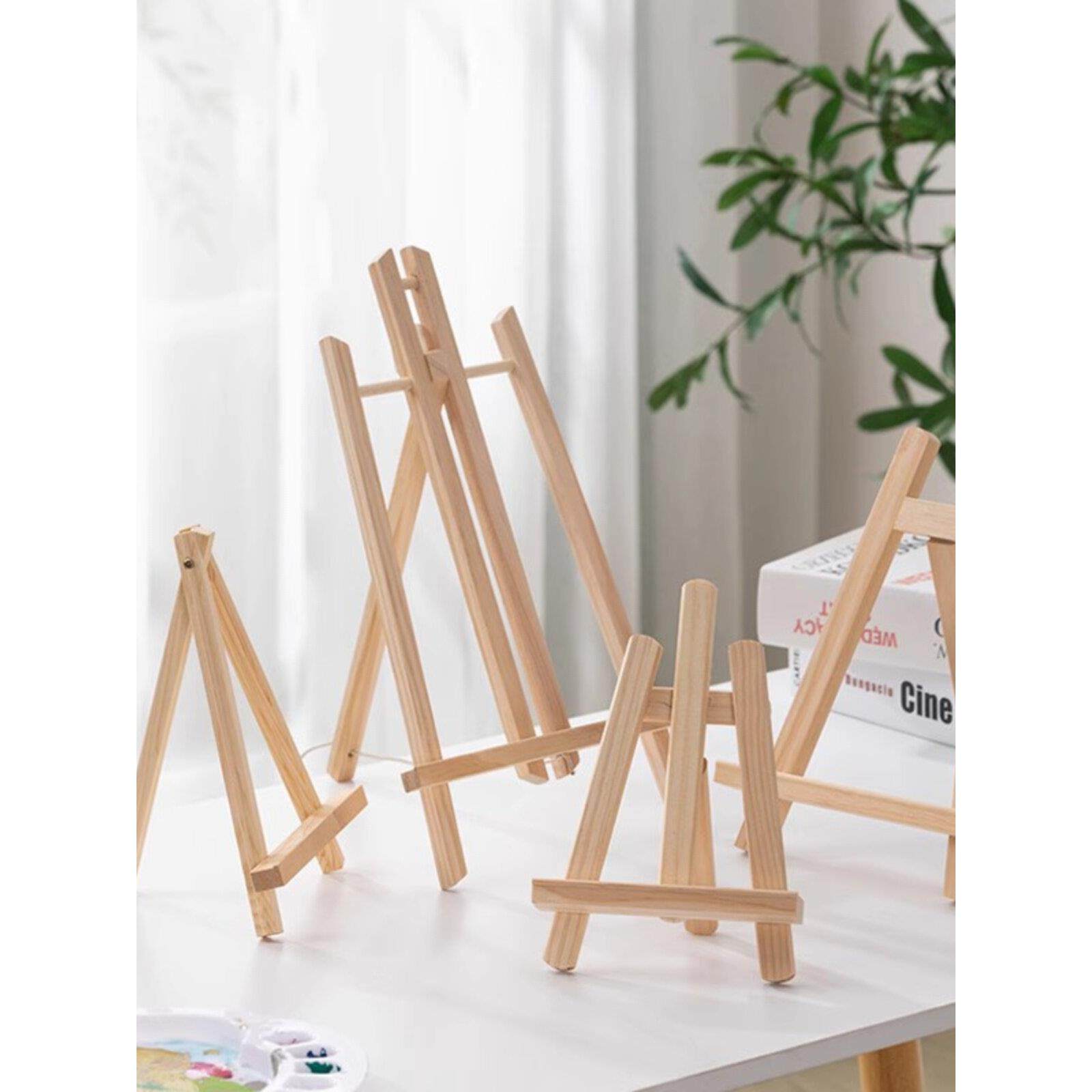 桌面画架迷你幼儿园小摆件展示架木质台式小画架儿童画板支架画架