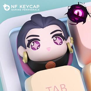 芮娜键帽无畏契约游戏暮蝶键帽树脂键帽机械键盘立体按键帽客制化
