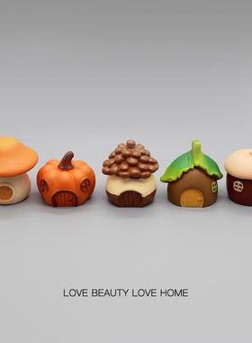 好无聊！摆几只微景观小屋疗伤治愈电脑桌面日式工位办公桌小摆件