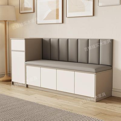 实木卡座餐桌家用软包沙发奶茶餐饮店商用靠墙沙发储物柜卡座定制