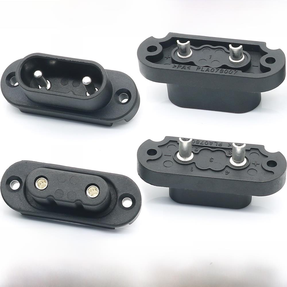 QC2+0圆形公母插头座锂电动滑板自行单车充电口接头新能源连接器